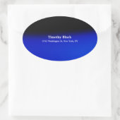 Sticker Ovale Nuit Créative Bleu Élégant Plaine Style Moderne (Sac)