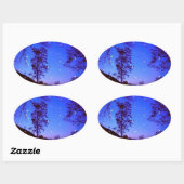 Sticker Ovale Nuit enchantée (Feuille)