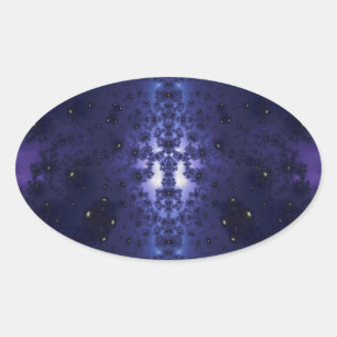 Sticker Ovale Nuit étoilée