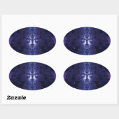 Sticker Ovale Nuit étoilée (Feuille)