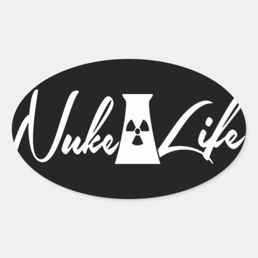 Sticker Ovale Nuke-Life (Devant)
