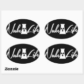 Sticker Ovale Nuke-Life (Feuille)