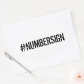 Sticker Ovale #NUMBERSIGN Récupérer Le # (Enveloppe)