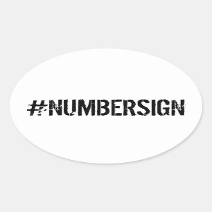 Sticker Ovale #NUMBERSIGN Récupérer Le #