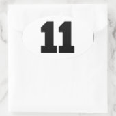 Sticker Ovale Numéro 11 Cercle (Sac)