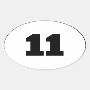 Sticker Ovale Numéro 11 Cercle