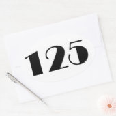 Sticker Ovale Numéro 125 (Enveloppe)
