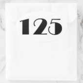 Sticker Ovale Numéro 125 (Sac)
