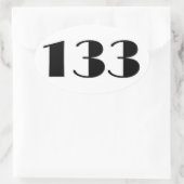Sticker Ovale Numéro 133 Mid Century (Sac)