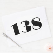 Sticker Ovale Numéro 138 Mid Century (Enveloppe)