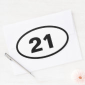 Sticker ovale Numéro de casier (Enveloppe)