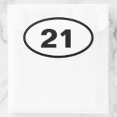 Sticker ovale Numéro de casier (Sac)