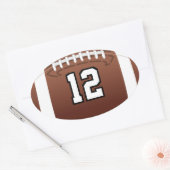 Sticker Ovale Numéro de football (Enveloppe)