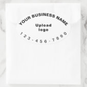 Sticker Ovale Numéro de téléphone d'affaires sur l'étiquette en (Sac)