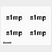 Sticker Ovale Numéro Un Simp (Feuille)
