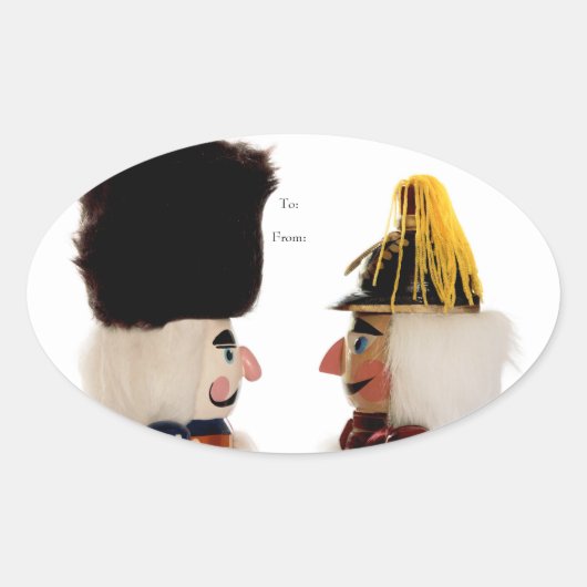 Sticker Ovale Nutcrackers dans le profil (Devant)