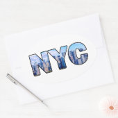 STICKER OVALE NYC (Enveloppe)