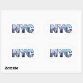 STICKER OVALE NYC (Feuille)