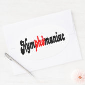 Sticker Ovale Nymphomane (Enveloppe)