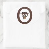 Sticker Ovale O - Chouette (Sac)