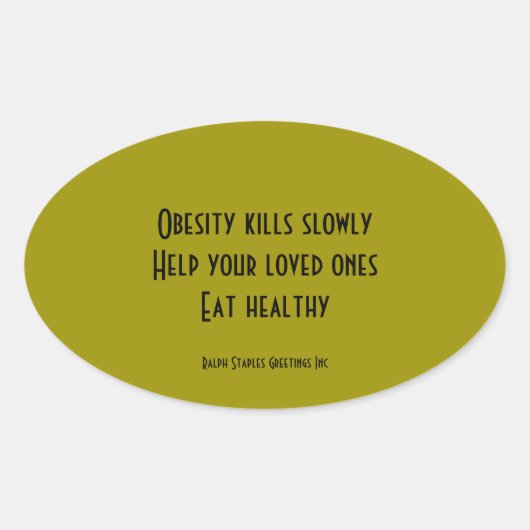 Sticker Ovale Obésité (Devant)