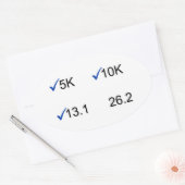 Sticker Ovale Objectifs du marathon (Enveloppe)