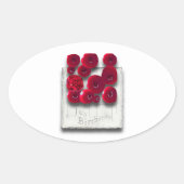 Sticker Ovale objet_4_variations sur le rubis (Devant)