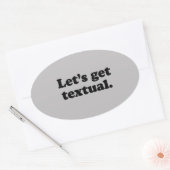 STICKER OVALE OBTENONS DU TEXTUEL (Enveloppe)