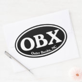 Sticker Ovale OBX Banques extérieures Noir Oval (Enveloppe)