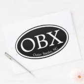 Sticker Ovale OBX Banques extérieures Noir Oval (Enveloppe)