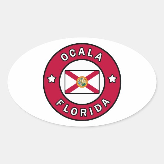 Sticker Ovale Ocala Floride (Devant)