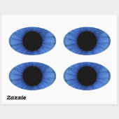 Sticker Ovale oeil bleu est mignon (Feuille)