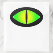 Sticker Ovale Oeil de chat vert (Sac)