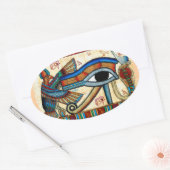 Sticker Ovale OEIL D'HORUS Mystical Egyptian Art Collection (Enveloppe)