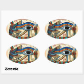 Sticker Ovale OEIL D'HORUS Mystical Egyptian Art Collection (Feuille)
