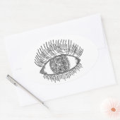 Sticker Ovale Oeil inspiré (Enveloppe)