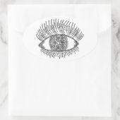 Sticker Ovale Oeil inspiré (Sac)