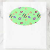 Sticker Ovale Oeufs de Pâques (Sac)