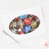 Sticker Ovale OEufs de Pâques ukrainiens (Enveloppe)