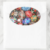 Sticker Ovale OEufs de Pâques ukrainiens (Sac)