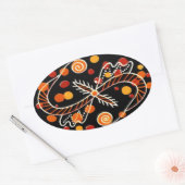Sticker Ovale OEufs de Pâques ukrainiens pysanques (Enveloppe)
