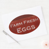 Sticker Ovale Oeufs frais de ferme (Enveloppe)
