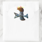 Sticker Ovale Oeufs Tête Délicat Designs (Sac)