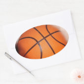 Sticker Ovale Oeuvre de basket-ball (Enveloppe)