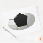 Sticker Ovale Oeuvre de soccer unique (Enveloppe)