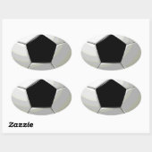 Sticker Ovale Oeuvre de soccer unique (Feuille)