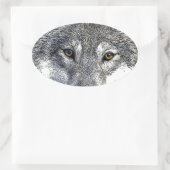 Sticker Ovale OEuvre Wolf Eyes (Sac)