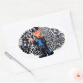 Sticker Ovale Officier de police (Enveloppe)