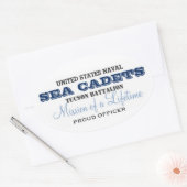 Sticker Ovale Officier fier (Enveloppe)