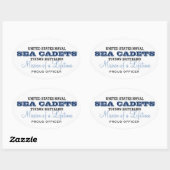 Sticker Ovale Officier fier (Feuille)